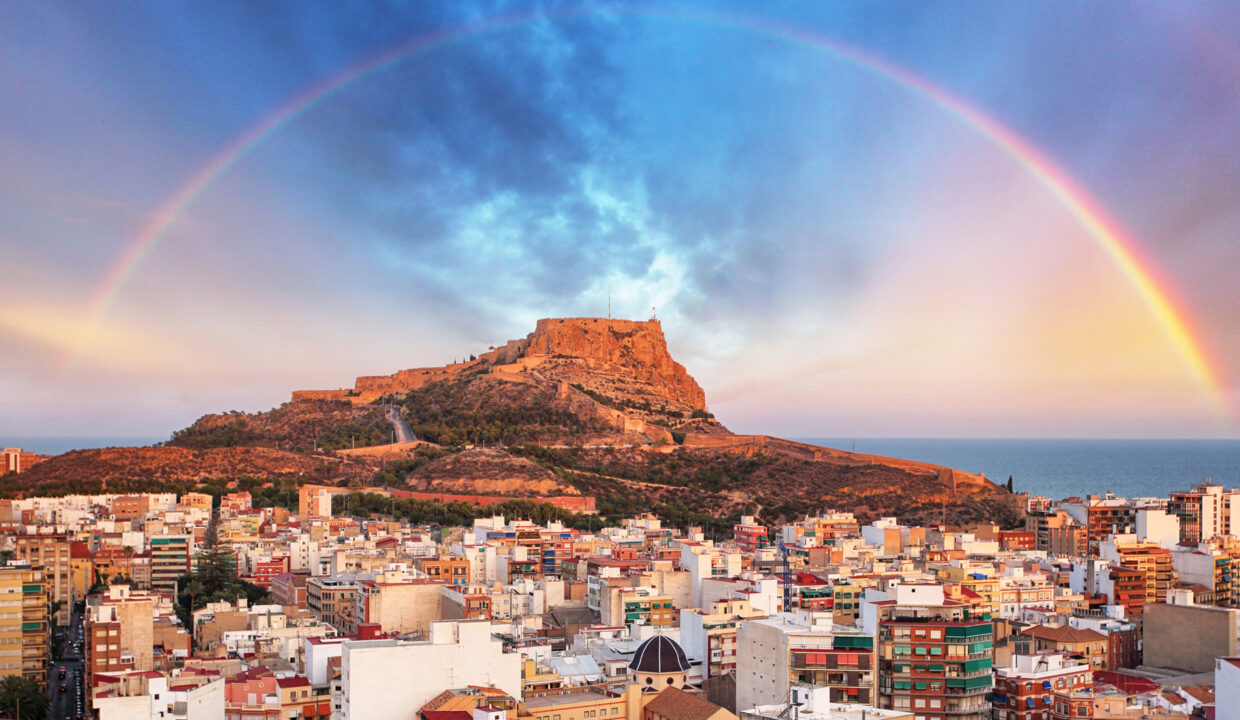 alicante rainbow from rooftop