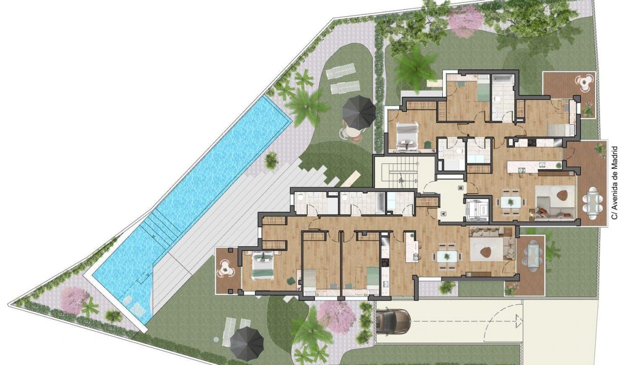 Promoción Edificio Plaza España, obra nueva en O Corazón de María (Revista)
