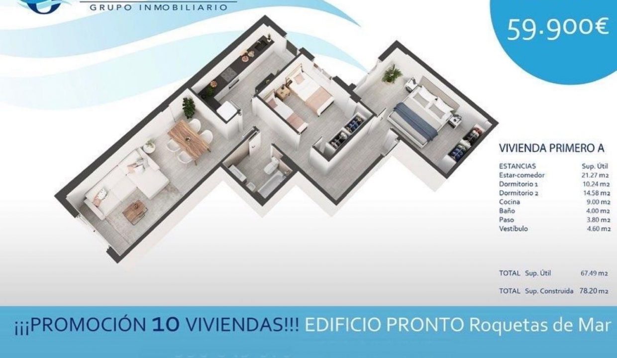 Promoción Edifício Pronto, obra nueva en Roquetas de Mar (Revista)