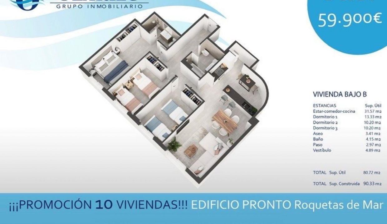 Promoción Edifício Pronto, obra nueva en Roquetas de Mar (Revista)